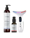 Vysn Unisex Anti-aging & Cleansing Set In White