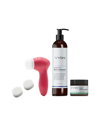 Vysn Unisex Complete Cleansing & Moisturizing Set In Pink