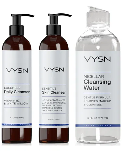 Vysn Unisex Complete Daily Cleanse Trio In White