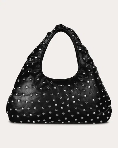 W 78 St Women's Large Studded Nappa Lambskin Cloud Bag In Black/chrome