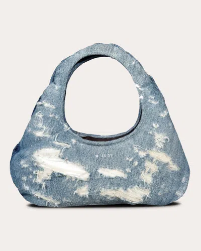 W 78 St Women's Micro Denim Cloud Bag In Blue