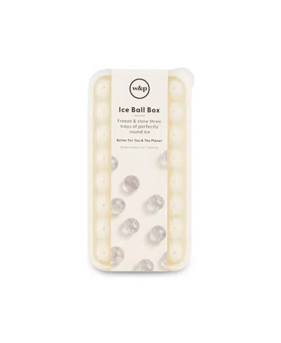 W&p Design W&p Set Of 4 Polypropylene And Silicone Ice Ball Box In Cream