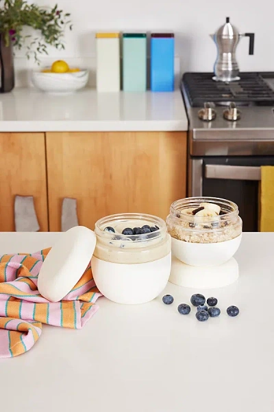 W & P Seal Tight Glass Bowl In Cream At Urban Outfitters In White