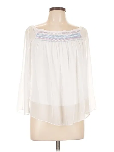 Pre-owned W. By Wantable 3/4 Sleeve Blouse In White