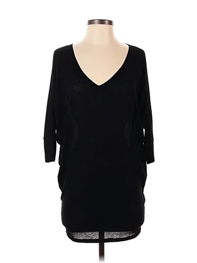 Pre-owned W. By Wantable 3/4 Sleeve T-shirt In Black