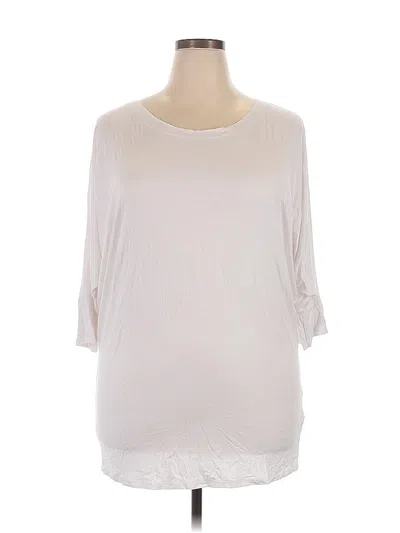 Pre-owned W. By Wantable 3/4 Sleeve T-shirt In White