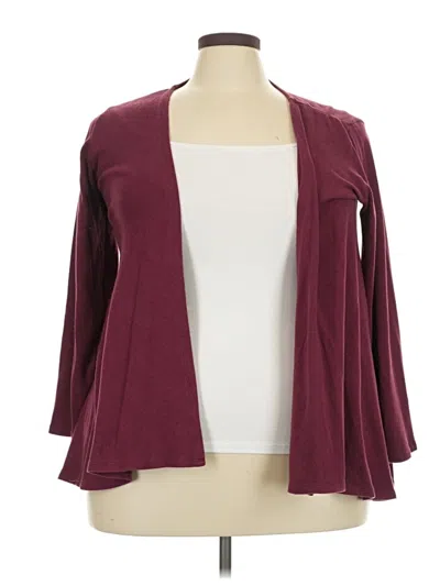 Pre-owned W. By Wantable Cardigan Sweater In Burgundy