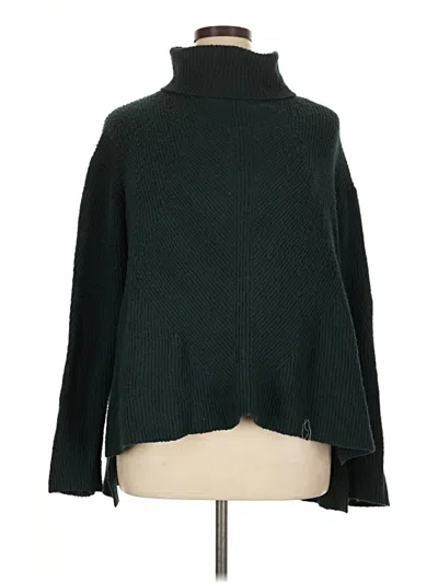 Pre-owned W. By Wantable Turtleneck Sweater In Green