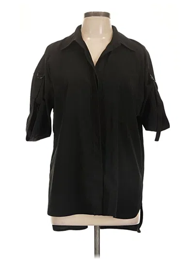 Pre-owned W By Worth 3/4 Sleeve Blouse In Black