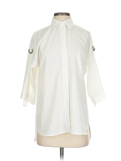 Pre-owned W By Worth 3/4 Sleeve Blouse In White