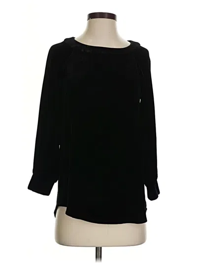 Pre-owned W By Worth 3/4 Sleeve Top Black Boatneck Tops