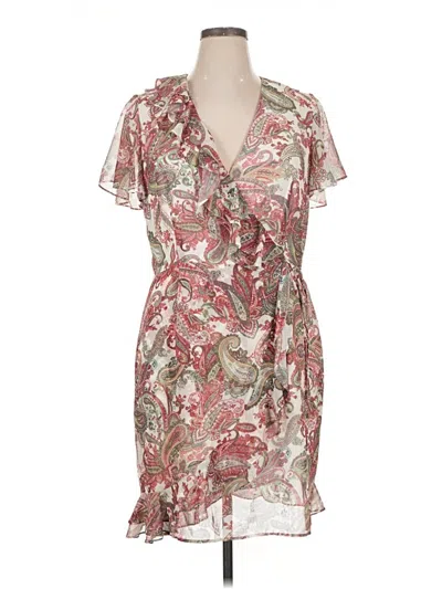 Pre-owned W By Worth Casual Dress In Burgundy