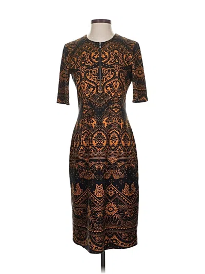 Pre-owned W By Worth Cocktail Dress In Brown