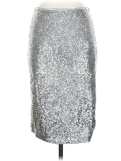 Pre-owned W By Worth Formal Skirt In Silver