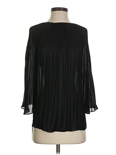 Pre-owned W By Worth Long Sleeve Blouse In Black