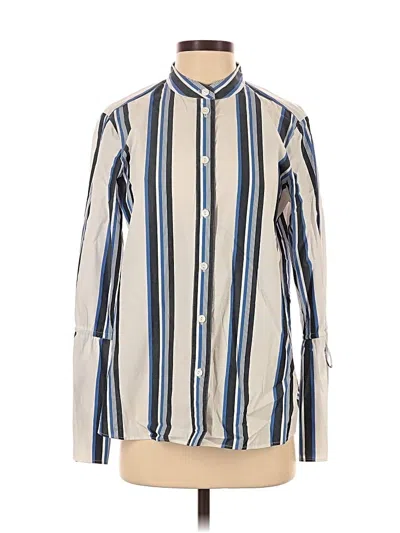 Pre-owned W By Worth Long Sleeve Button Down Shirt In Ivory