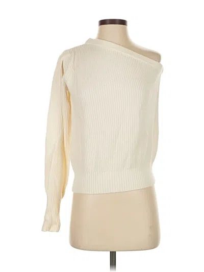 Pre-owned W By Worth Long Sleeve Turtleneck In White