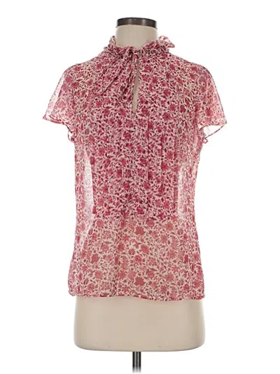 Pre-owned W By Worth Short Sleeve Blouse In Red