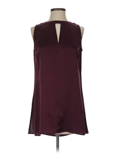 Pre-owned W By Worth Sleeveless Blouse In Burgundy