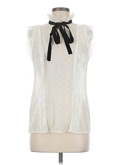 Pre-owned W By Worth Sleeveless Blouse In Ivory