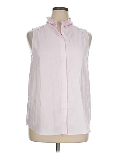 Pre-owned W By Worth Sleeveless Button Down Shirt In Pink