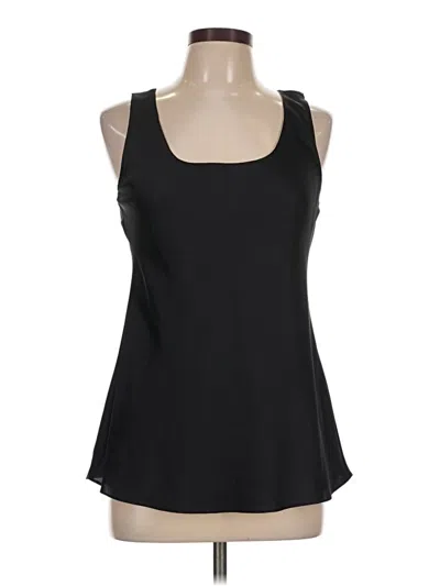 Pre-owned W By Worth Sleeveless Top Black Halter Neckline Tops