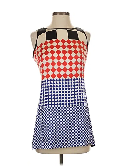 Pre-owned W By Worth Sleeveless Top Blue Halter Neckline Tops