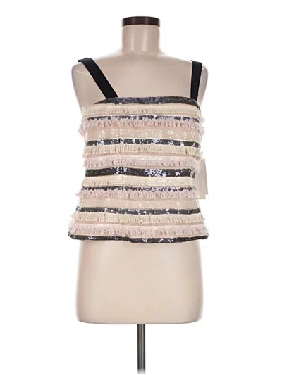Pre-owned W By Worth Sleeveless Top Ivory Strapless Neckline Tops