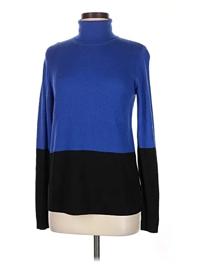 Pre-owned W By Worth Turtleneck Sweater In Blue