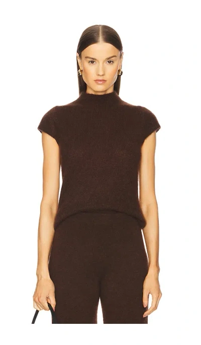 W. Cashmere Brigitte Mock Neck In Americano