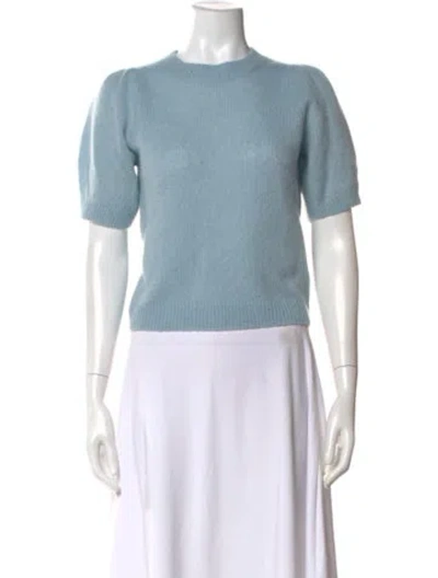 Pre-owned W. Cashmere Cashmere Crew Neck Sweater In Blue
