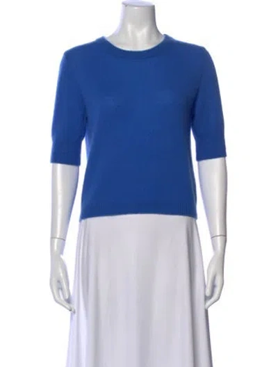 Pre-owned W. Cashmere Cashmere Crew Neck Sweater In Blue