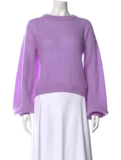 Pre-owned W. Cashmere Cashmere Crew Neck Sweater In Purple