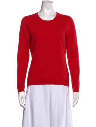 Pre-owned W. Cashmere Cashmere Crew Neck Sweater In Red