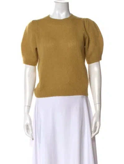 Pre-owned W. Cashmere Cashmere Crew Neck Sweater In Yellow
