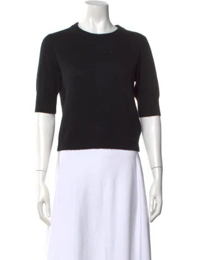 Pre-owned W. Cashmere Cashmere Crew Neck Top In Black