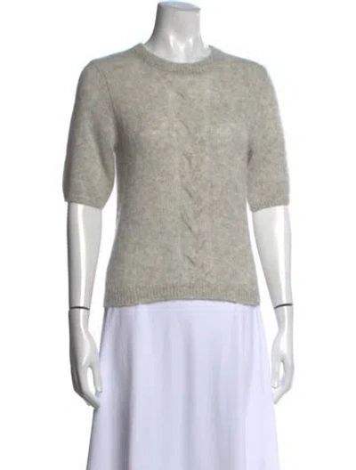 Pre-owned W. Cashmere Cashmere Crew Neck Top In Gray