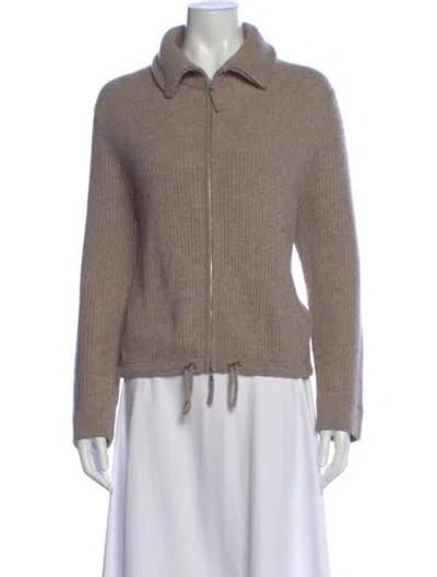 Pre-owned W. Cashmere Cashmere Open Front Sweater In Neutral