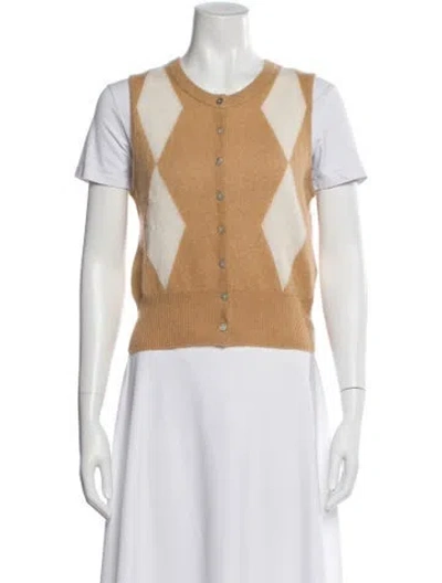 Pre-owned W. Cashmere Cashmere Printed Sweater In Neutral