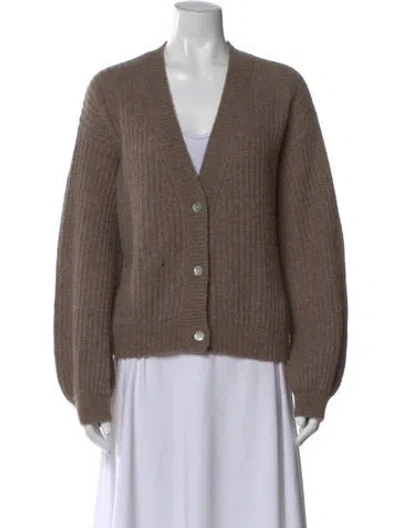 Pre-owned W. Cashmere Cashmere V-neck Sweater In Brown
