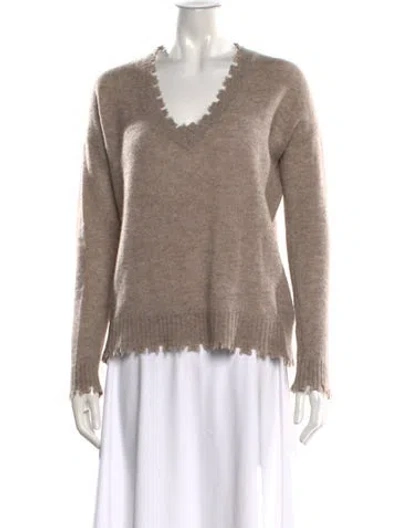 Pre-owned W. Cashmere Cashmere V-neck Sweater In Neutral