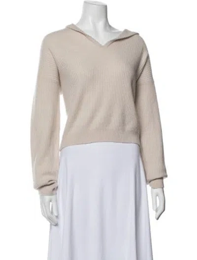 Pre-owned W. Cashmere Cashmere V-neck Sweater In Neutrals