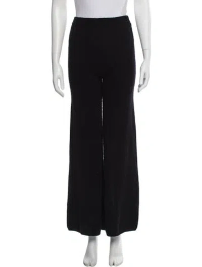 Pre-owned W. Cashmere Cashmere Wide Leg Pants In Black