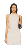 W. Cashmere Cora Halter Tank In Neutral