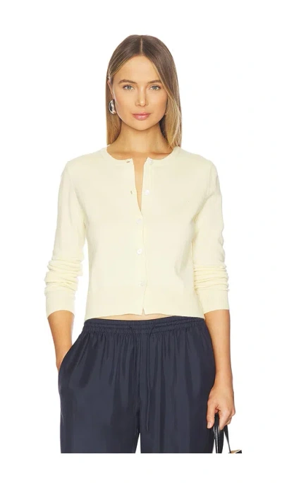 W. Cashmere Fiorella Cardigan In Yellow