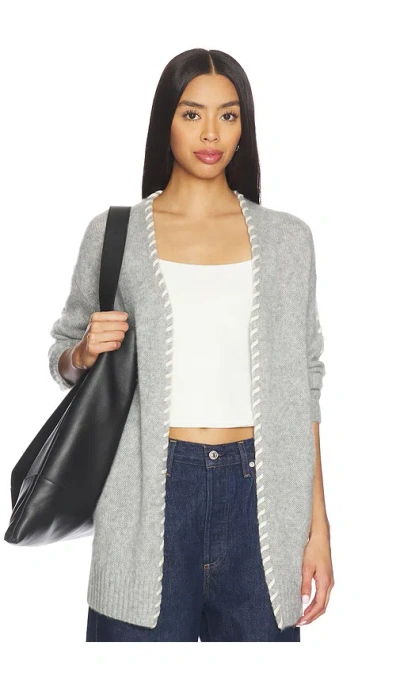W. Cashmere Jessamine Midi Cardigan In Gray