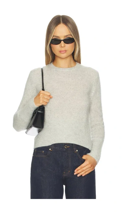 W. Cashmere Laurel Cinched-waist Sweater In Gray