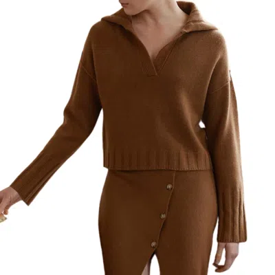 W. Cashmere Maeve Sweater In Caramel In Brown