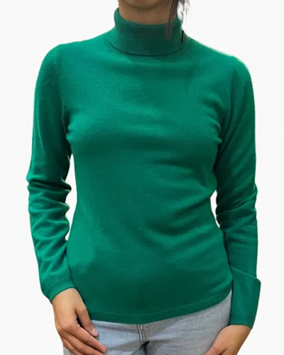 W. Cashmere Susanna Turtleneck Pullover Sweater In Green