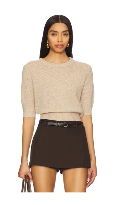 W. Cashmere Tamsin Crewneck In 黄麻色